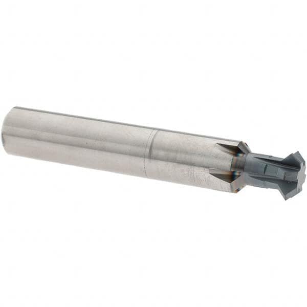 Accupro - 1/2° 1/2" Cut Diam, 0.187" Cut Width, 1/2" Shank, Solid Carbide Double-Angle Cutter - Top Tool & Supply