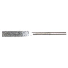 0.157″ × 0.040″ Electroplated Diamond File Flat 100 Grit 5/8″ Diamond - Top Tool & Supply