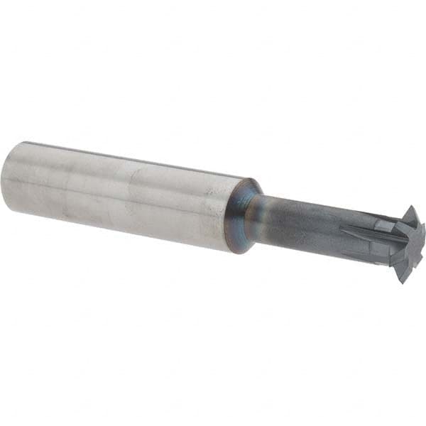 Accupro - 1/2° 1/2" Cut Diam, 0.109" Cut Width, 1/2" Shank, Solid Carbide Double-Angle Cutter - Top Tool & Supply