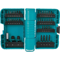 Makita - Power Bit, Insert Bit & Nut Driver Set - 1/4" Hex, #2, 1/4" Drive, Phillips, Slotted, Torx, Square Point - Top Tool & Supply