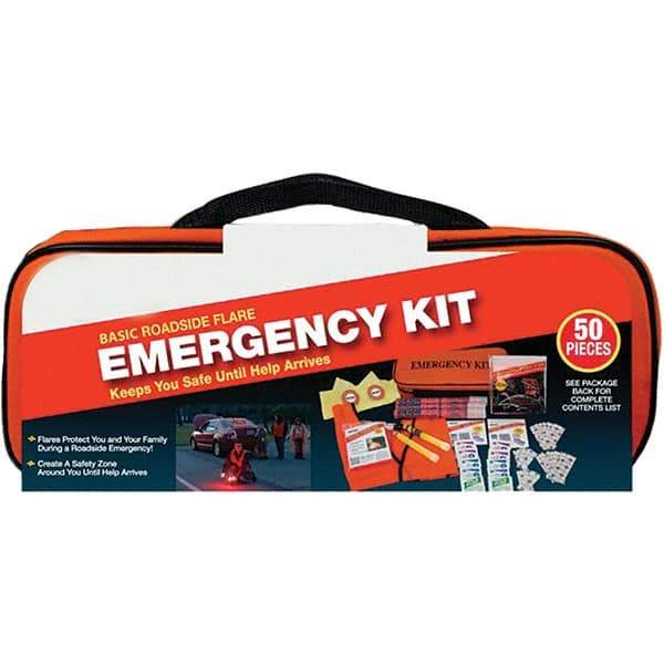 PRO-SAFE - Highway Safety Kits Type: Emergency Roadside Kit Number of Pieces: 50 - Top Tool & Supply