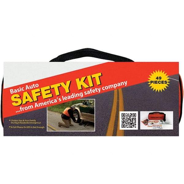 PRO-SAFE - Highway Safety Kits Type: Emergency Roadside Kit Number of Pieces: 49 - Top Tool & Supply