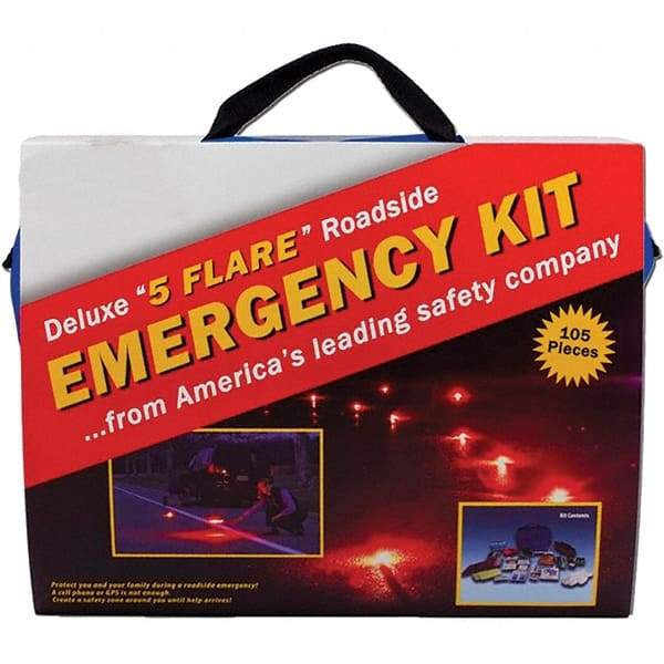 PRO-SAFE - Highway Safety Kits Type: Emergency Roadside Kit Number of Pieces: 105 - Top Tool & Supply