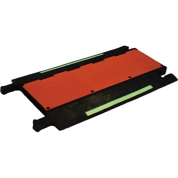 PRO-SAFE - 36" Long x 20" Wide x 1-3/4" High, Polyurethane Ramp Cable Guard - 20,000 Lb Load Limit - Top Tool & Supply