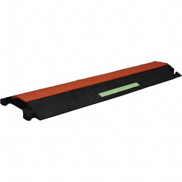 PRO-SAFE - 36" Long x 11-1/4" Wide x 1-3/4" High, Polyurethane Ramp Cable Guard - 12,500 Lb Load Limit - Top Tool & Supply