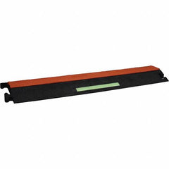 PRO-SAFE - 36" Long x 19" Wide x 2-1/2" High, Polyurethane Ramp Cable Guard - 12,250 Lb Load Limit - Top Tool & Supply