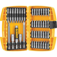 DeWALT - 45 Piece, Screwdriver Bit Set - SQ1, SQ2, SQ3, 1/4" Drive - Top Tool & Supply