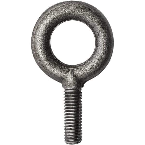 Campbell - 1,400 Lb Capacity, Forged Steel, 3/8-16 Thread, Fixed Lifting Eye Bolt - Fully Threaded, 1-1/4" Shank, 1-1/4" Thread Length, Shoulder - Top Tool & Supply