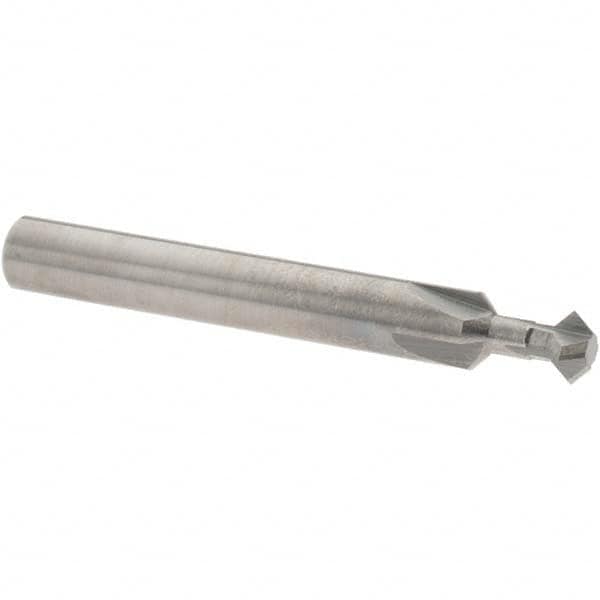 Accupro - 1/4° 1/4" Cut Diam, 1/8" Cut Width, 1/4" Shank, Solid Carbide Double-Angle Cutter - Top Tool & Supply