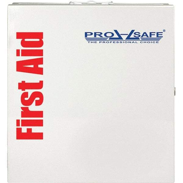 PRO-SAFE - Industrial First Aid Cabinet - 14"x13-1/4"x3-1/8", White, Metal - Top Tool & Supply