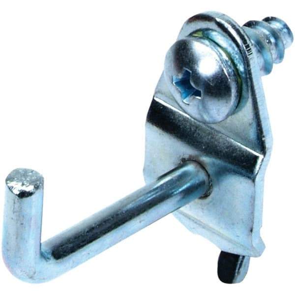 NMC - 1-1/8" Long Pegboard Hook - 1-1/8" Projection, 90° Bend, Steel - Top Tool & Supply