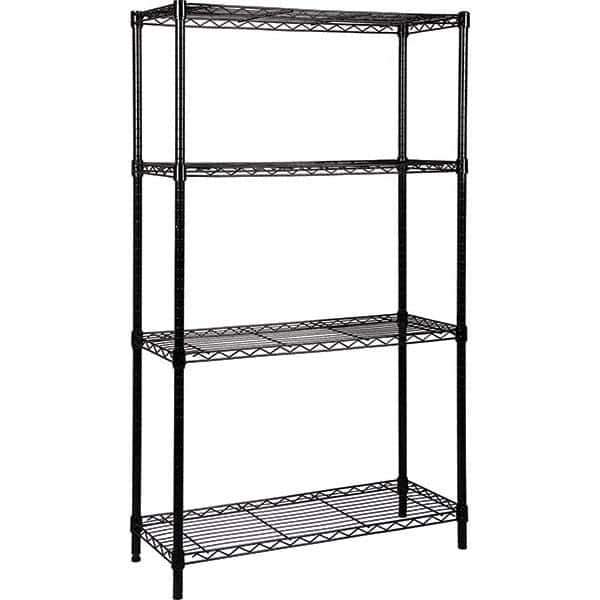 Quantum Storage - 4 Shelf Wire Shelving - Starter Unit - 18" Wide x 48" Deep x 86" High, - Top Tool & Supply