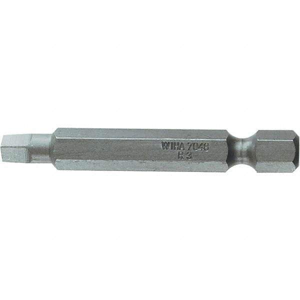 Wiha - #1" Square Size Power Bit - 1/4" Drive, 2" OAL - Top Tool & Supply