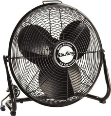 Air King - 18" Blade, 1/6 hp, 1,925, 2,575 & 3,400 CFM, Low Floor Stand Industrial Circulation Fan - Floor Stand, 110 Volts, 0.95/1.65 Amps, 3 Speed - Top Tool & Supply