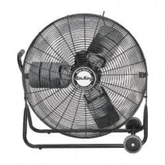 Industrial Circulation Fan: 24″ Dia, 4,575 CFM 110V, 1/4 hp, 1.73 & 2.25A, 1 Phase, 3 Speed, Floor Stand Mount