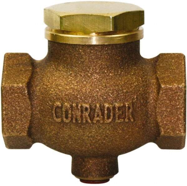 Conrader - 1-1/4" Bronze Check Valve - Inline, FNPT x FNPT - Top Tool & Supply