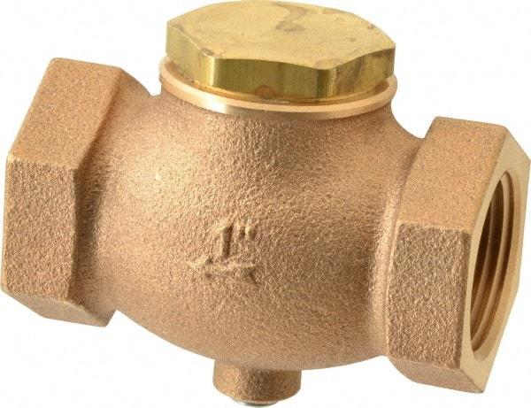 Conrader - 1" Bronze Check Valve - Inline, FNPT x FNPT - Top Tool & Supply