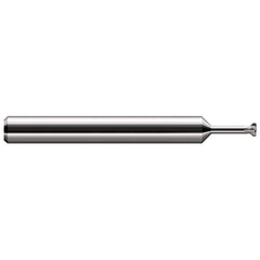 Harvey Tool - Thread Relief Cutters; Material: Solid Carbide ; Cutting Diameter (Inch): 0.142 ; Shank Diameter (Inch): 1/4 ; Flat Width (Decimal Inch): 0.0200 ; Overall Length (Inch): 2-1/2 - Exact Industrial Supply