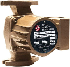 Bell & Gossett - 0.068 hp, 1 Phase, Bronze Housing, Noryl Impeller, Inline Circulator Pump - 115/230V Volt, 60 Hz Hz, 125 Max psi, 120V Motor - Top Tool & Supply