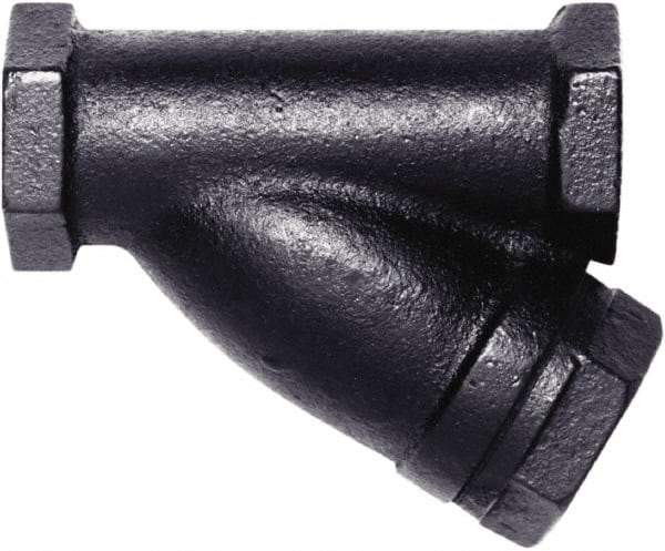 Hoffman Speciality - 1/2" Pipe, Female NPT Ends, Cast Iron Y-Strainer - 250 psi Pressure Rating, 400 psi WOG Rating, 250 psi WSP Rating - Top Tool & Supply