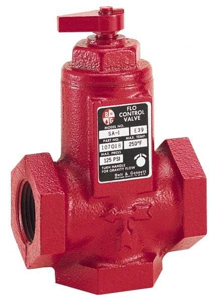 Bell & Gossett - 1-1/2" Pipe, Cast Iron Manually Operated Plumbing Valve - Buna Seal, FNPT - Top Tool & Supply