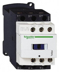 Schneider Electric - 3 Pole, 48 Coil VAC at 50/60 Hz, 12 Amp at 440 VAC and 25 Amp at 440 VAC, Nonreversible IEC Contactor - 1 Phase hp: 1 at 115 VAC, 2 at 230/240 VAC, 3 Phase hp: 10 at 575/600 VAC, 3 at 200/208 VAC, 3 at 230/240 VAC, 7.5 at 460/480 VAC - Top Tool & Supply