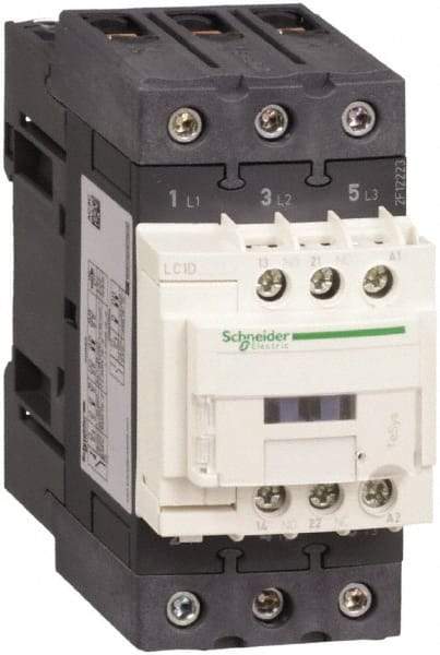 Schneider Electric - 3 Pole, 200 Coil VAC at 50/60 Hz, 50 Amp at 440 VAC, Nonreversible IEC Contactor - Bureau Veritas, CCC, CSA, CSA C22.2 No. 14, DNV, EN/IEC 60947-4-1, EN/IEC 60947-5-1, GL, GOST, LROS, RINA, RoHS Compliant, UL 508, UL Listed - Top Tool & Supply