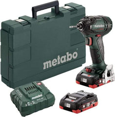 Metabo - 18 Volt, 1/4" Drive, 1,770 Ft/Lb Torque, Cordless Impact Driver - Pistol Grip Handle, 2900 RPM, 2 Batteries Included - Top Tool & Supply