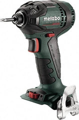 Metabo - 18 Volt, 1/4" Drive, 1,770 Ft/Lb Torque, Cordless Impact Driver - Pistol Grip Handle, 2900 RPM, Bare Tool - Top Tool & Supply