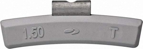 Value Collection - 0.5 oz TPS Wheel Weight - Gray, Plastic/Steel, For Use with Automotive & Light Trucks - Top Tool & Supply