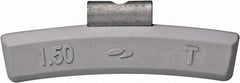 Value Collection - 2.5 oz TPS Wheel Weight - Gray, Plastic/Steel, For Use with Automotive & Light Trucks - Top Tool & Supply