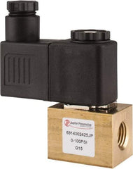 PRO-SOURCE - 1/4", 2/2 Way Square Body Stacking Solenoid Valve - 24 VDC, 0.18 CV Rate, 2.95" High x 2.64" Long - Top Tool & Supply