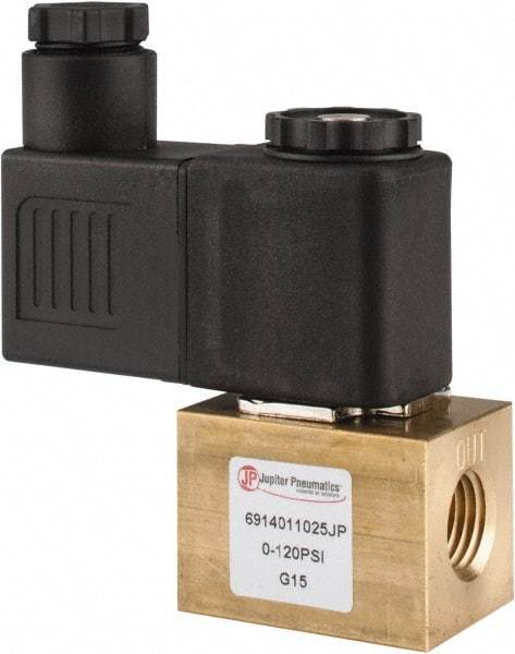 PRO-SOURCE - 1/4", 2/2 Way Square Body Stacking Solenoid Valve - 110 VAC, 0.18 CV Rate, 2.95" High x 2.64" Long - Top Tool & Supply