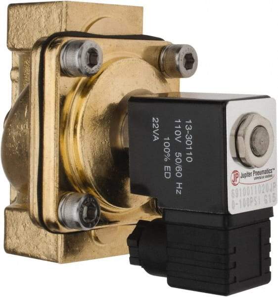 PRO-SOURCE - 1", 2/2 Way Stacking Solenoid Valve - 110 VAC, 11.92 CV Rate, 4.74" High x 3.78" Long - Top Tool & Supply