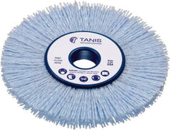 Tanis - 10" OD, 2" Arbor Hole, Crimped Nylon Wheel Brush - 1" Face Width, 3-1/4" Trim Length, 0.022" Filament Diam - Top Tool & Supply