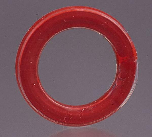 Made in USA - 1.359" ID x 1-15/16" OD Flange Gasket - PTFE, Red, 1/4" Thick - Top Tool & Supply