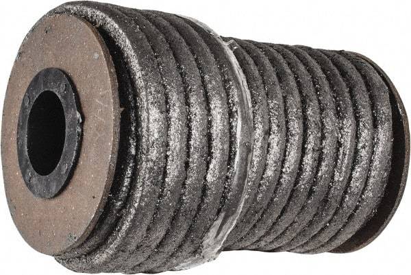 Made in USA - 1/4" x 29.4' Spool Length, Acrylic Fiber Graphite Yarn Compression Packing - 500° F Max, Dark Gray - Top Tool & Supply