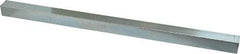 Made in USA - 12" Long x 5/8" High x 5/8" Wide, Zinc-Plated Oversized Key Stock - C1018 Steel - Top Tool & Supply