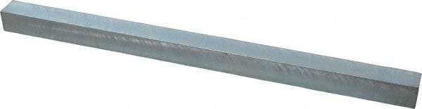 Made in USA - 12" Long x 11/16" High x 11/16" Wide, Zinc-Plated Oversized Key Stock - C1018 Steel - Top Tool & Supply