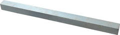 Made in USA - 12" Long x 3/4" High x 3/4" Wide, Zinc-Plated Oversized Key Stock - C1018 Steel - Top Tool & Supply