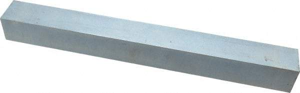 Made in USA - 12" Long x 1-1/4" High x 1-1/4" Wide, Zinc-Plated Oversized Key Stock - C1018 Steel - Top Tool & Supply