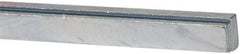 Made in USA - 12" Long, Zinc-Plated Step Key Stock for Shafts - C1018 Steel - Top Tool & Supply