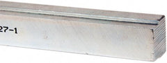 Made in USA - 12" Long, Zinc-Plated Step Key Stock for Shafts - C1018 Steel - Top Tool & Supply