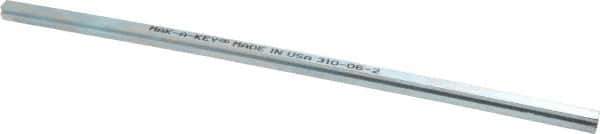 Made in USA - 12" Long, Zinc-Plated Step Key Stock for Gears - C1018 Steel - Top Tool & Supply