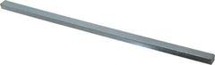 Made in USA - 12" Long, Zinc-Plated Step Key Stock for Gears - C1018 Steel - Top Tool & Supply