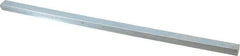 Made in USA - 12" Long, Zinc-Plated Step Key Stock for Gears - C1018 Steel - Top Tool & Supply