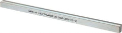 Made in USA - 12" Long, Zinc-Plated Step Key Stock for Gears - C1018 Steel - Top Tool & Supply