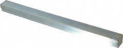 Made in USA - 12" Long, Zinc-Plated Step Key Stock for Gears - C1018 Steel - Top Tool & Supply