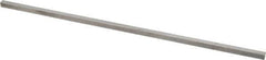 Made in USA - 12" Long x 1/4" High x 1/4" Wide, Undersized Key Stock - Type 316 Stainless Steel - Top Tool & Supply