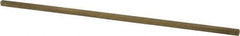 Made in USA - 12" Long x 1/4" High x 1/4" Wide, Over/Undersized Key Stock - Alloy 360 Brass - Top Tool & Supply